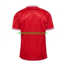 Camisola Dinamarca Homem Equipamento Primeiro Euro 2024 Manga Curta